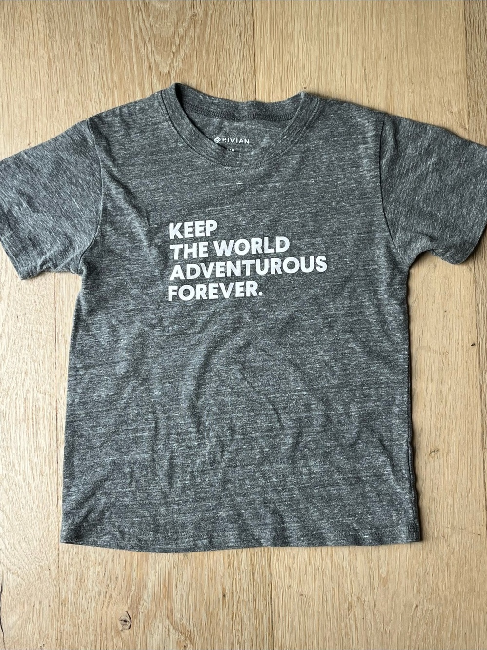Rivian Kids' Gray 'Keep The World Adventurous Forever' Graphic Tee